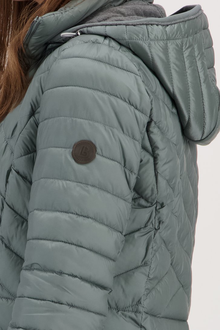 Muntgroene puffer jacket van Barbara Lebek voor Dames