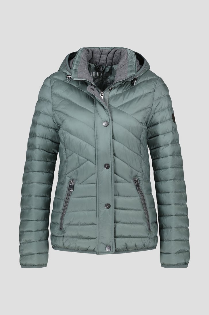 Muntgroene puffer jacket van Barbara Lebek voor Dames