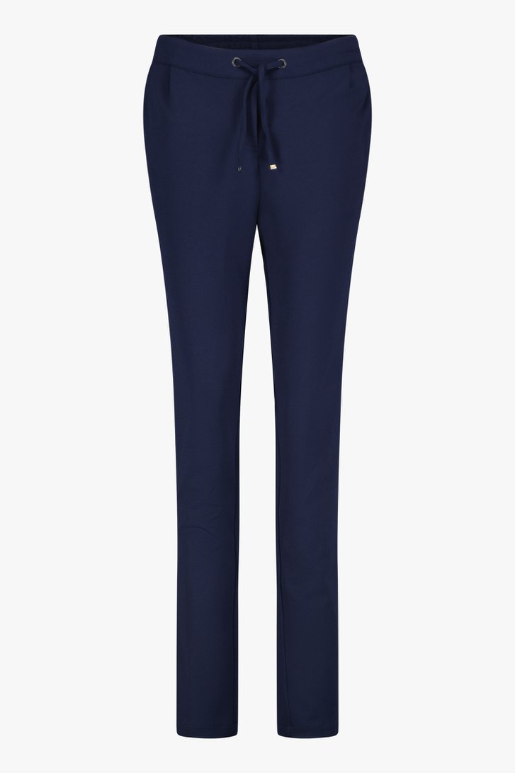 Navy broek met elastische taille - slim fit van Liberty Island voor Dames