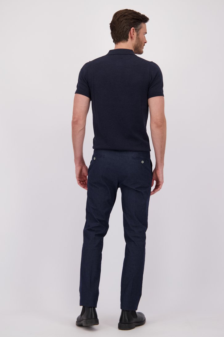 Achterkant van Navy chino - Vancouver - Regular fit  door Brassville voor Heren