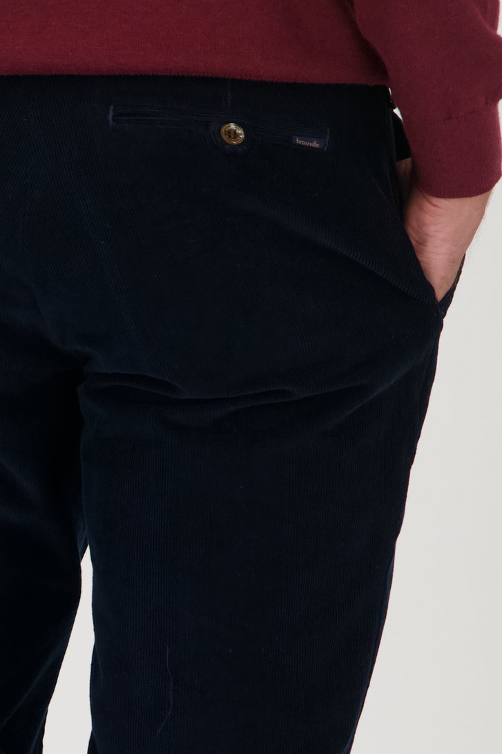 Navy corduroy broek - Louisiana - Regular fit van Brassville voor Heren