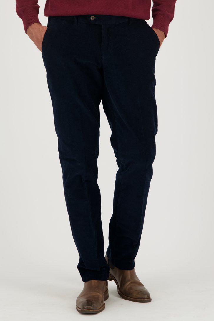 Navy corduroy broek - Louisiana - Regular fit van Brassville voor Heren