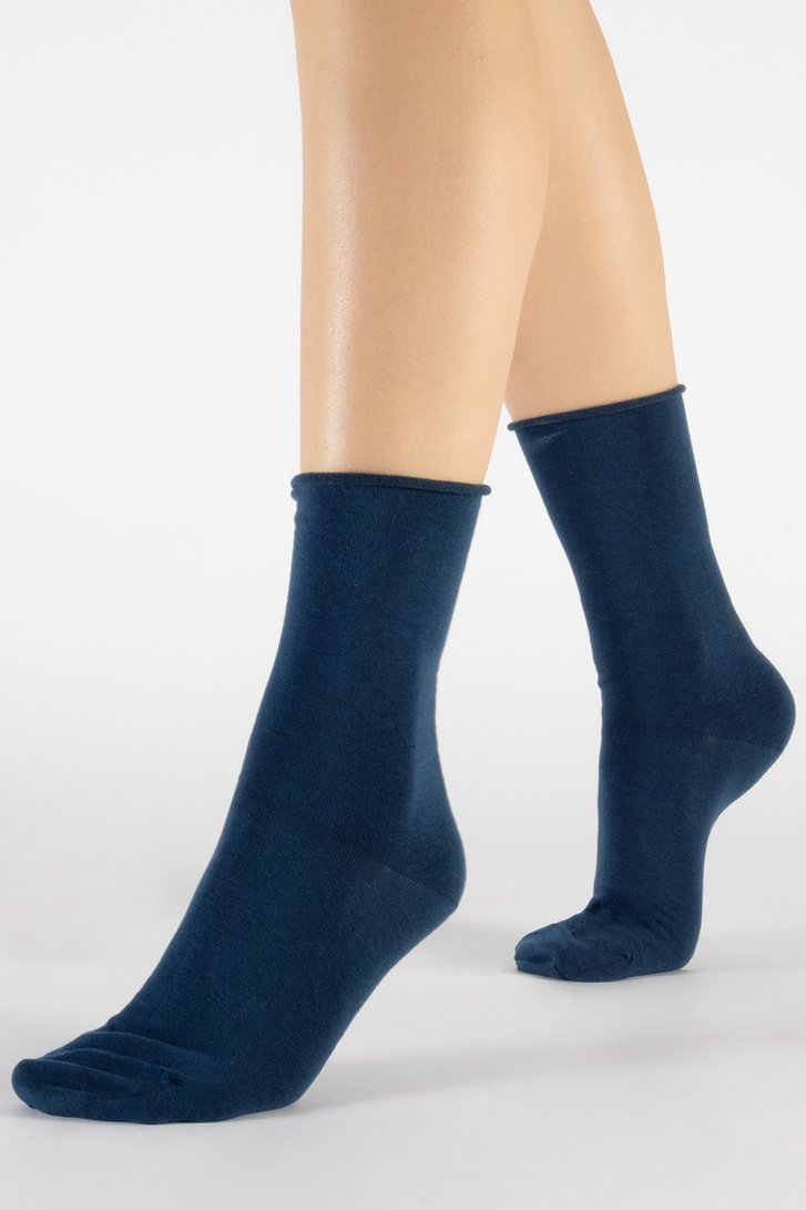 Navy effen sokken van Cette voor Dames