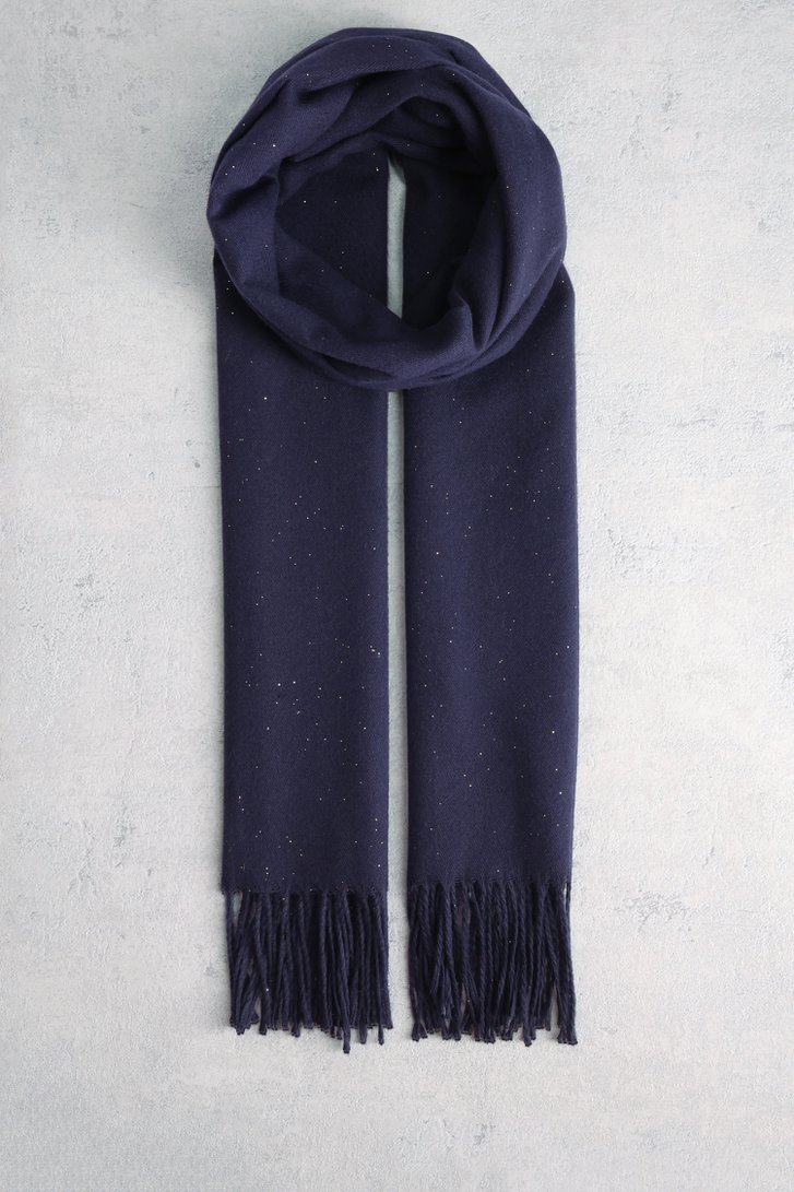 Voorkant van Navy gebreide sjaal door Liberty Island voor Dames