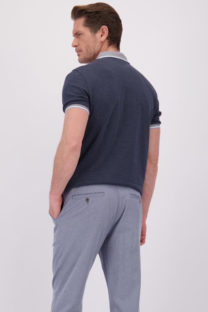 Achterkant van Navy gemêleerde chino door Dansaert Blue voor Heren