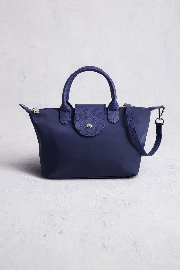 Navy handtas met leather look afwerking van Liberty Island voor Dames
