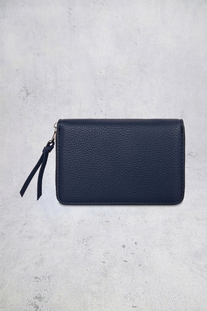 Achterkant van Navy portemonnee met leather look door Laurent David voor Dames