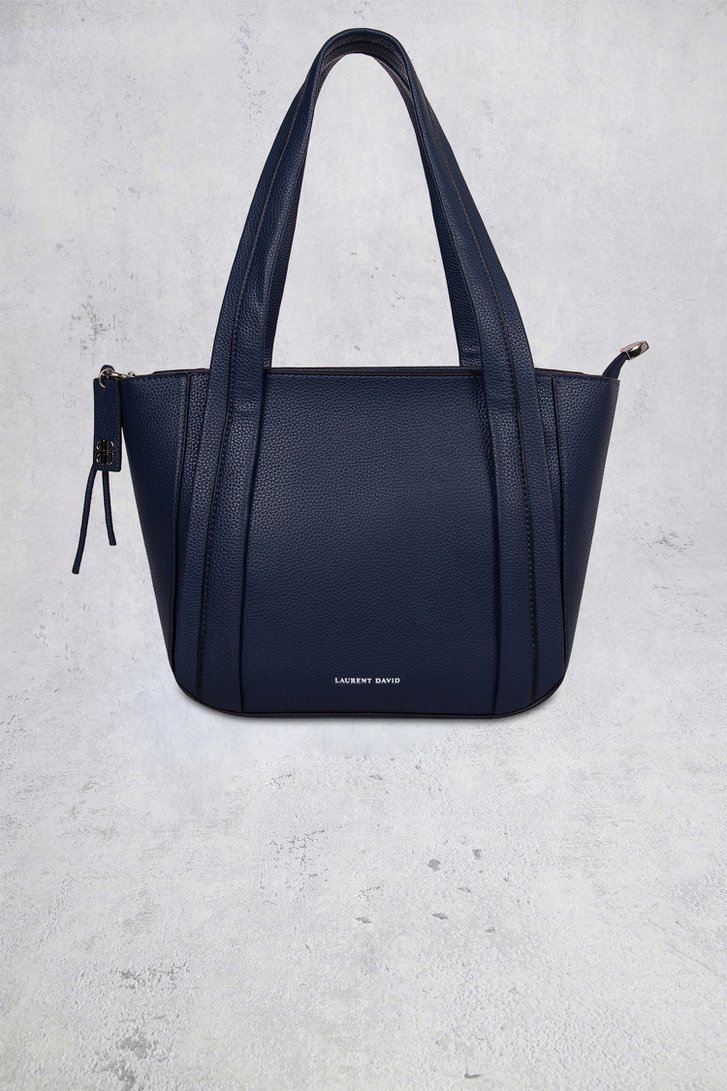 Voorkant van Navy schoudertas in leather look door Laurent David voor Dames