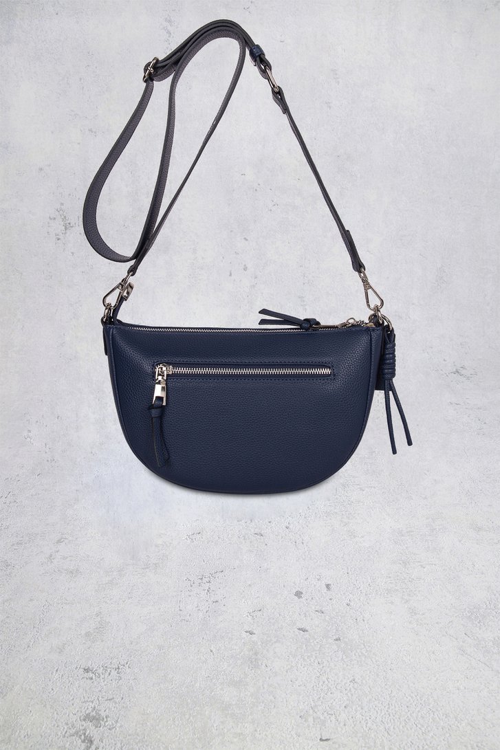 Achterkant van Navy schoudertas in leather look door Laurent David voor Dames