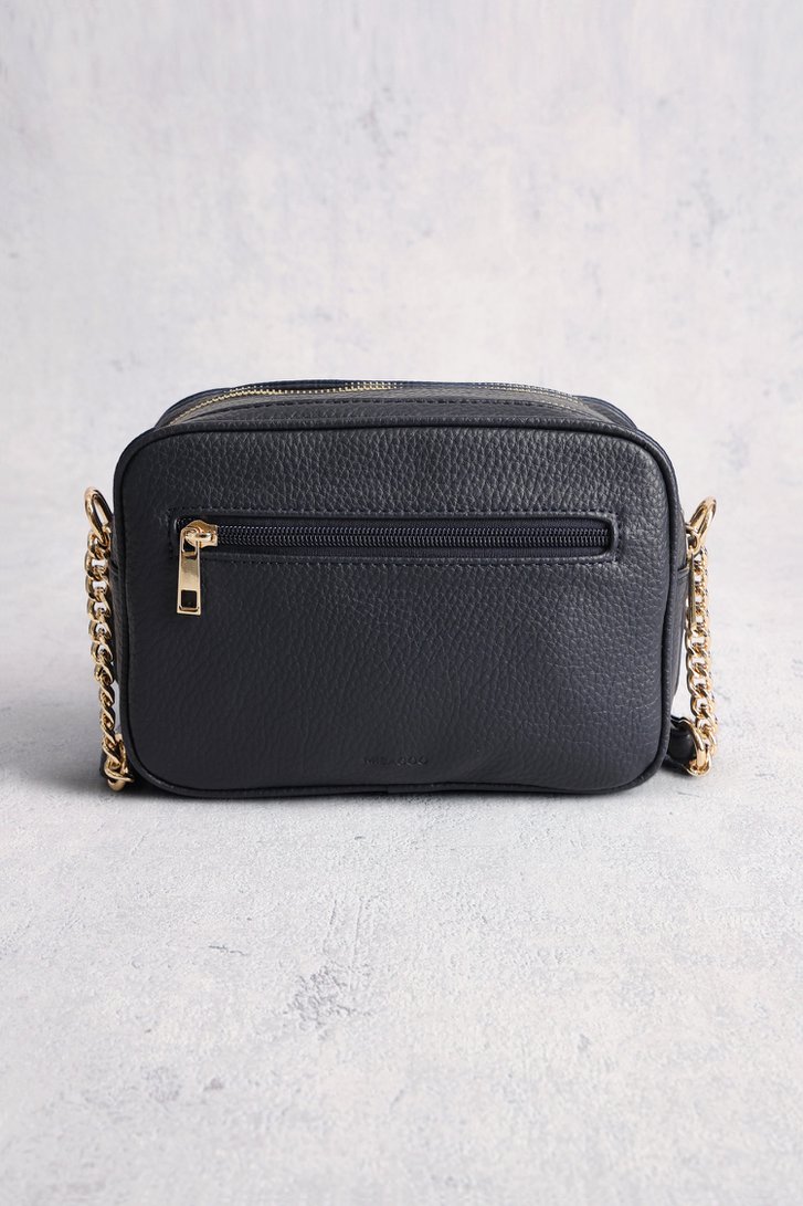 Achterkant van Navy schoudertas met doorgestikte structuur door Modeno voor Dames