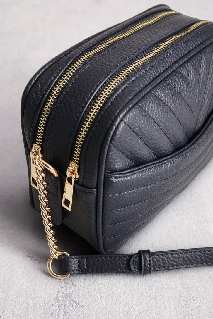 Productfoto 1 van Navy schoudertas met doorgestikte structuur door Modeno voor Dames