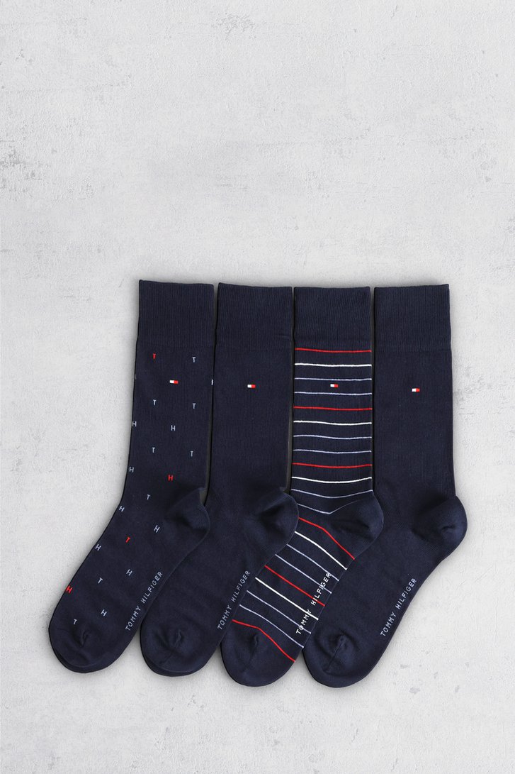 Voorkant van Navy sokken - 4 paar door Tommy Hilfiger voor Heren