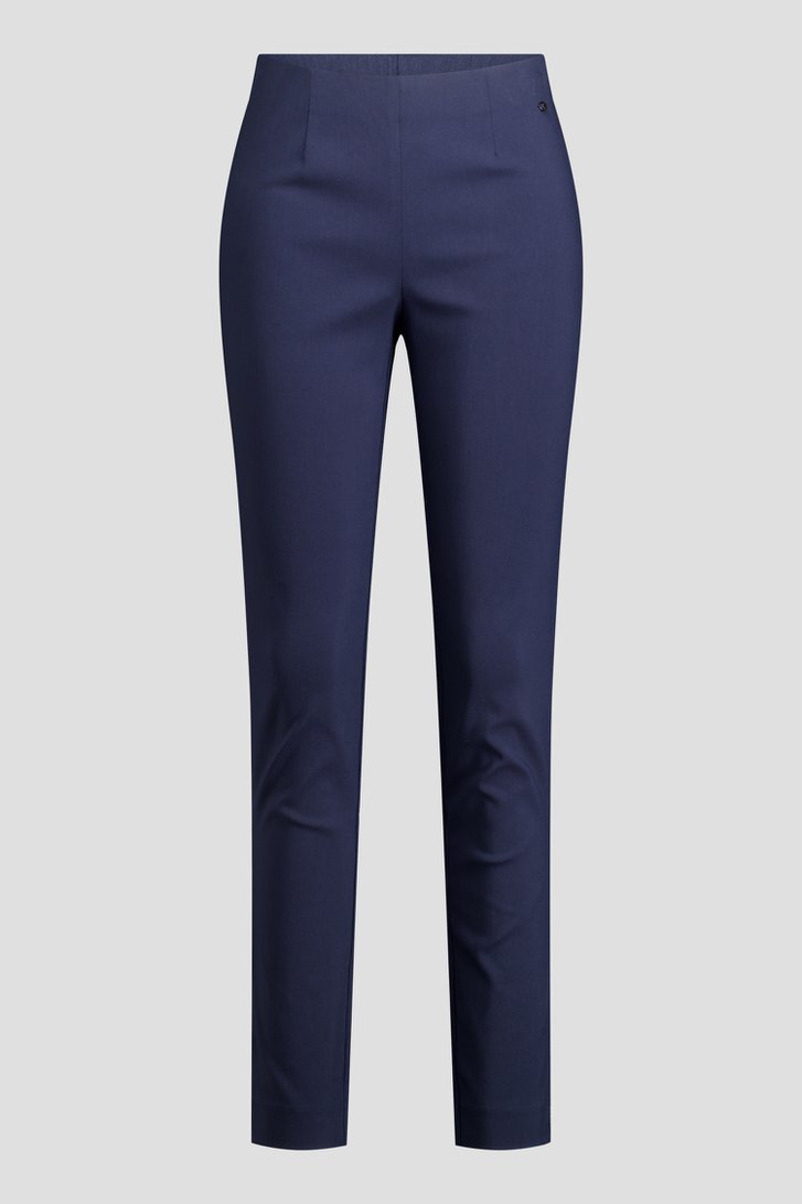 Productfoto 1 van Navy stretchbroek met elastische tailleband door Claude Arielle voor Dames