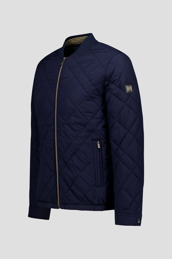 Navyblauwe jas licht gewatteerde jas van Upper East voor Heren
