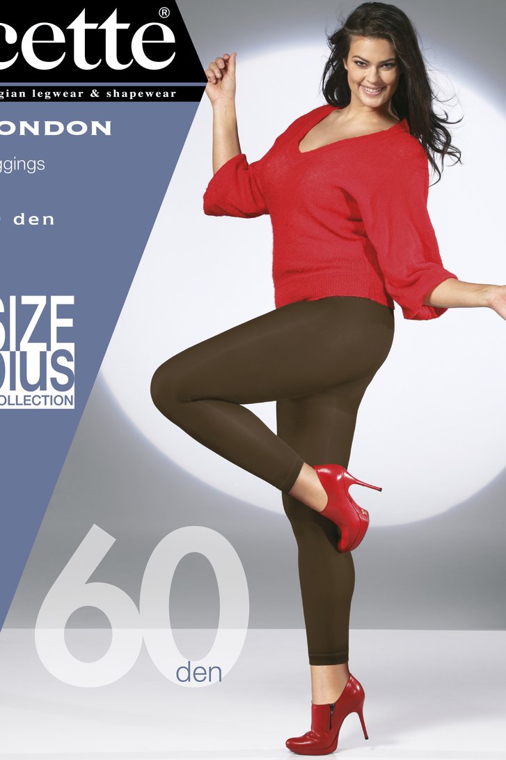 Nylon legging London black - 60 den, Dames, Merk: Cette, Maat: 4XL
