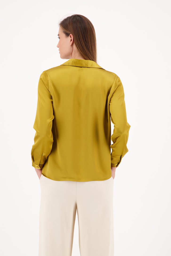 Simclan Longesleeve groen bloemenprint casual uitstraling Mode Shirts Longsleeves 