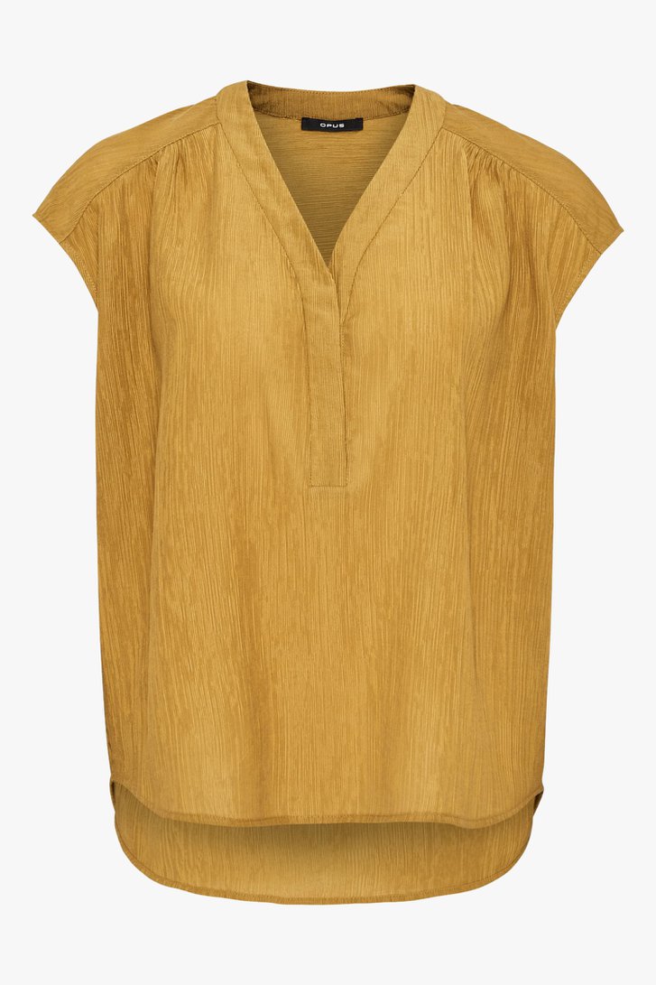 Olijfgroene blouse met V-hals van Opus voor Dames