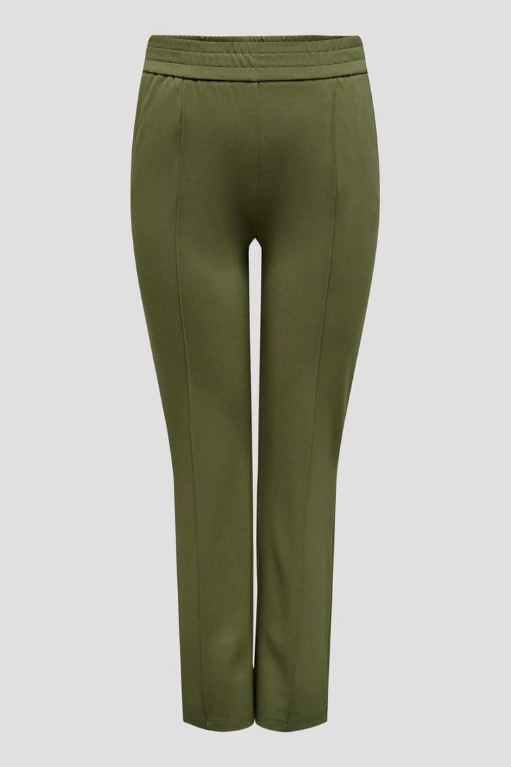 Olijfgroene broek met elastische taille van Only Carmakoma voor Dames