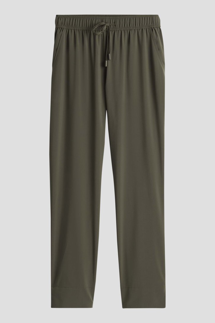 Olijfgroene joggingbroek met elastische tailleband van Opus voor Dames