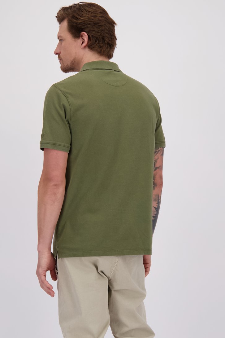 Achterkant van Olijfgroene polo met zak door Camel active voor Heren
