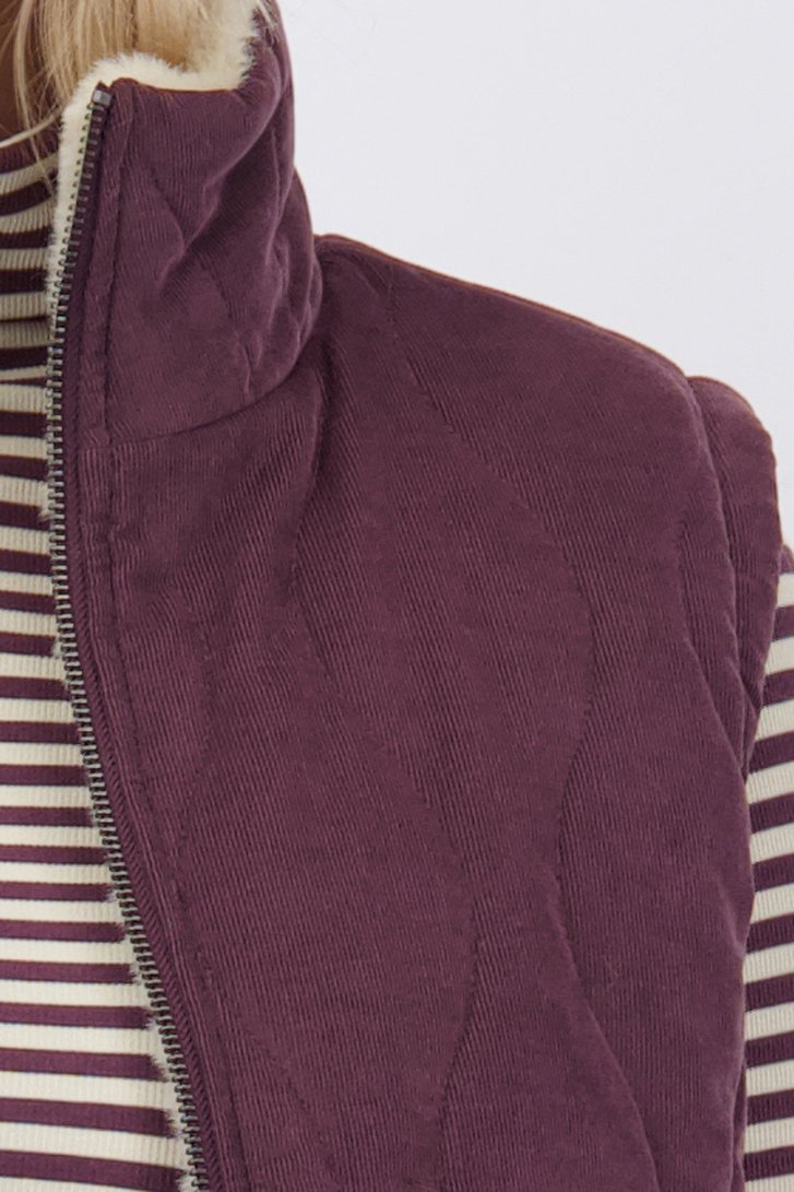 Extra foto 3 van Omkeerbare bodywarmer in bordeaux en beige door Libelle voor Dames