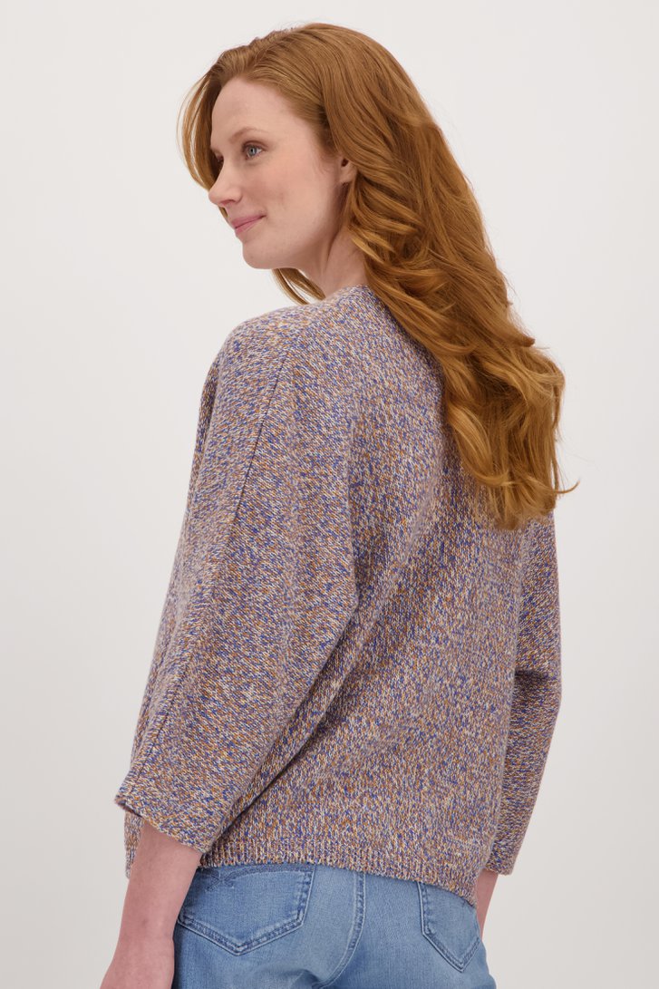 Oranje-blauw gemêleerde cardigan van Libelle voor Dames