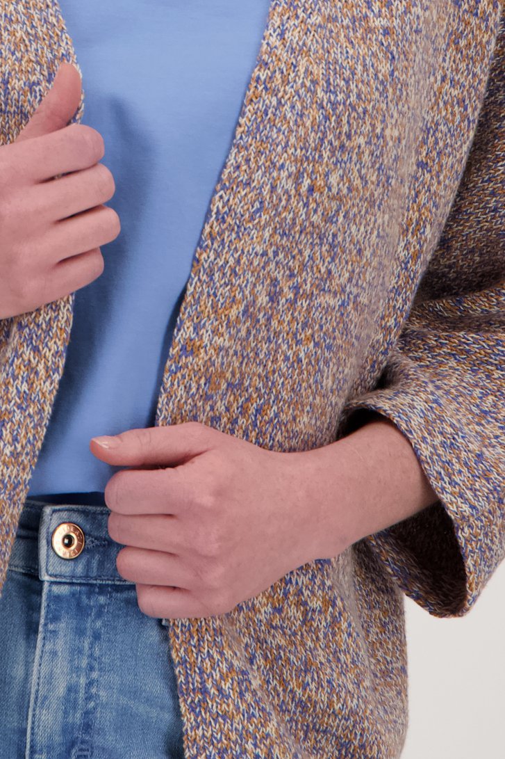 Oranje-blauw gemêleerde cardigan van Libelle voor Dames