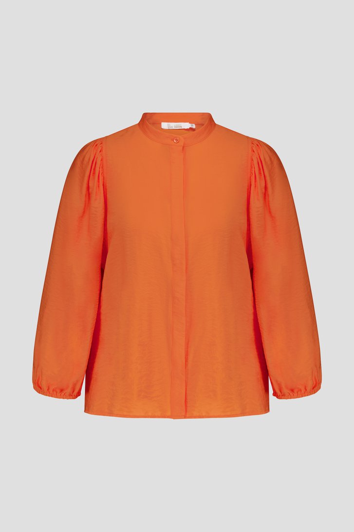 Oranje blouse met ballonmouwen van Liberty Loving nature voor Dames