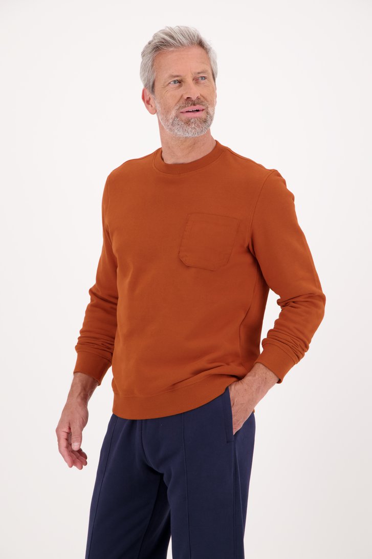 Oranje - bruine trui van Liberty Island homewear voor Heren