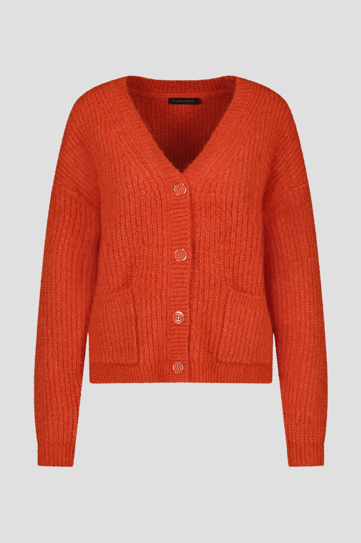 Oranje cardigan van Claude Arielle voor Dames