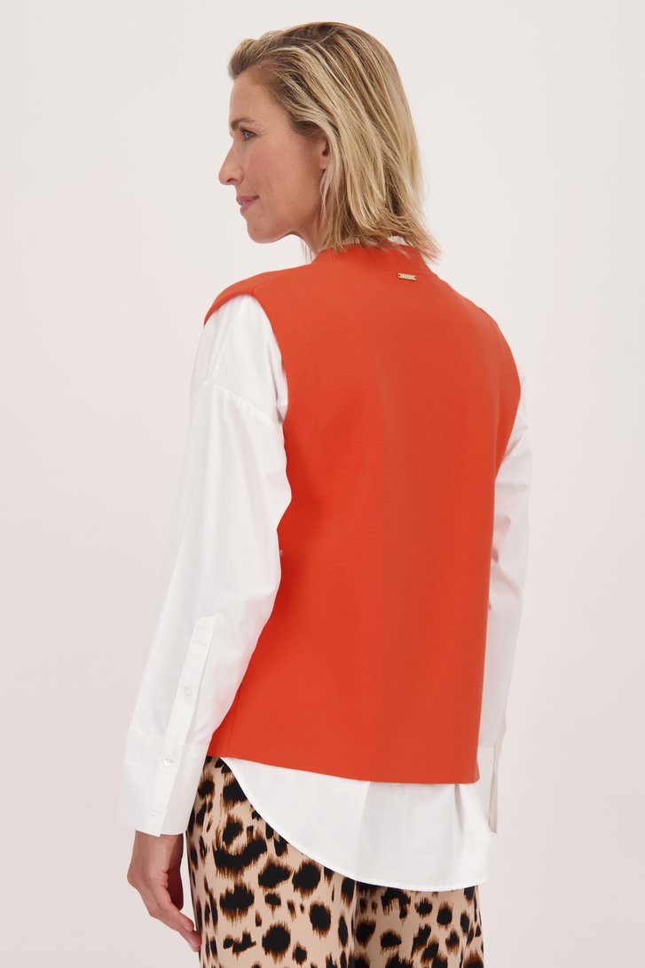 Oranje cardigan zonder mouwen van Claude Arielle voor Dames