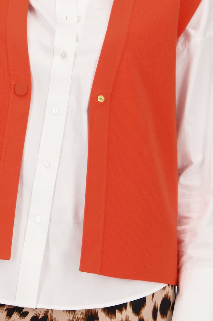 Oranje cardigan zonder mouwen van Claude Arielle voor Dames