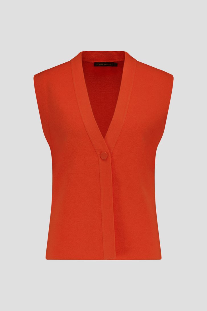 Oranje cardigan zonder mouwen van Claude Arielle voor Dames