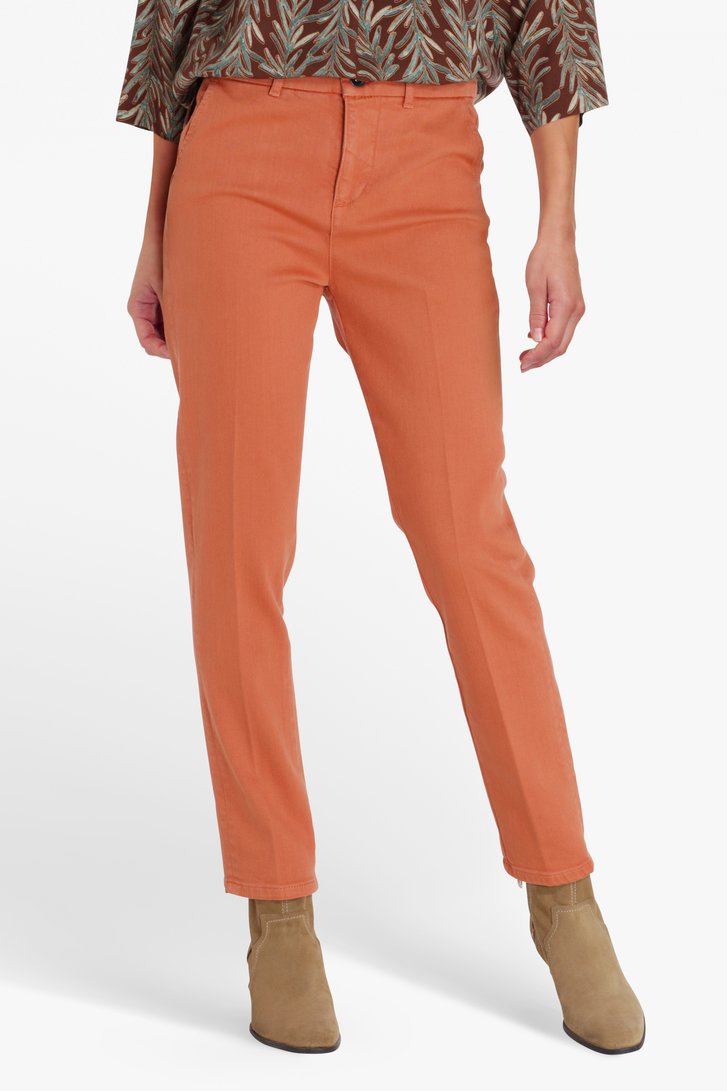 Oranje jeans - straight fit van Liberty Loving nature voor Dames