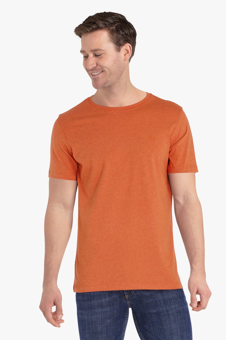 Oranje katoenen T-shirt