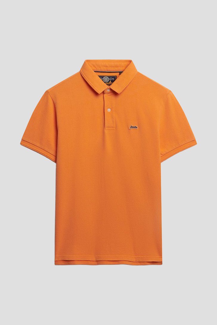 Productfoto 1 van Oranje polo van piqué stof door Superdry voor Heren