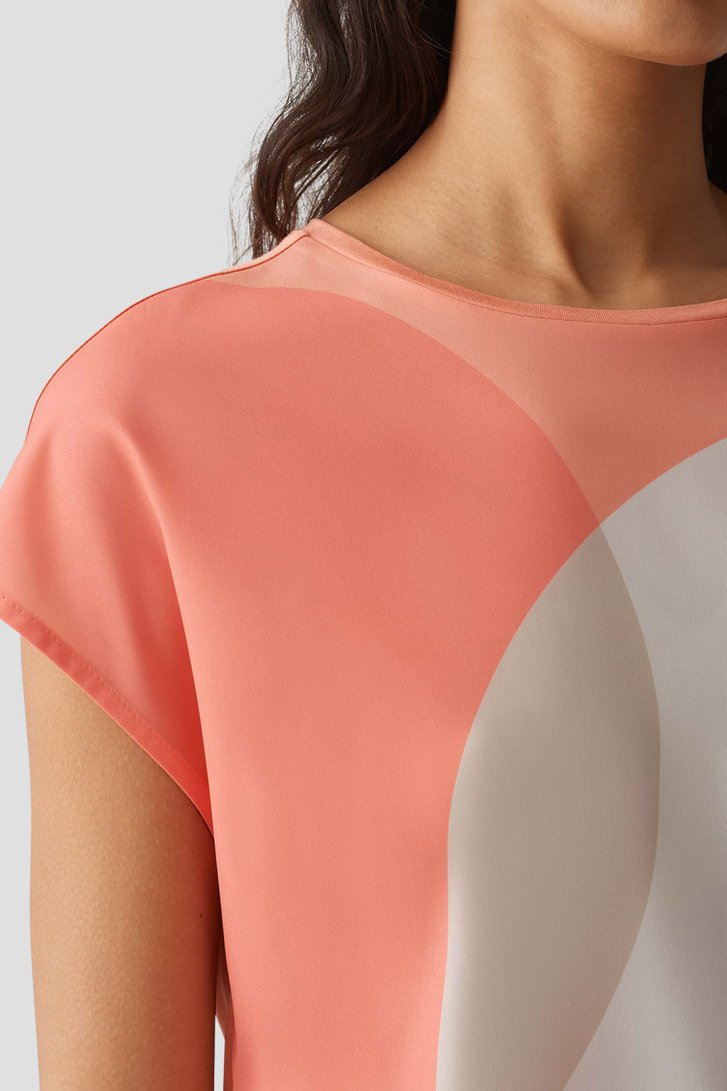Oranje T-shirt met print van Opus voor Dames