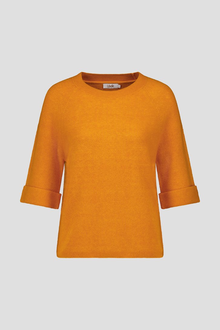 Oranje trui met halflange mouwen van Libelle voor Dames