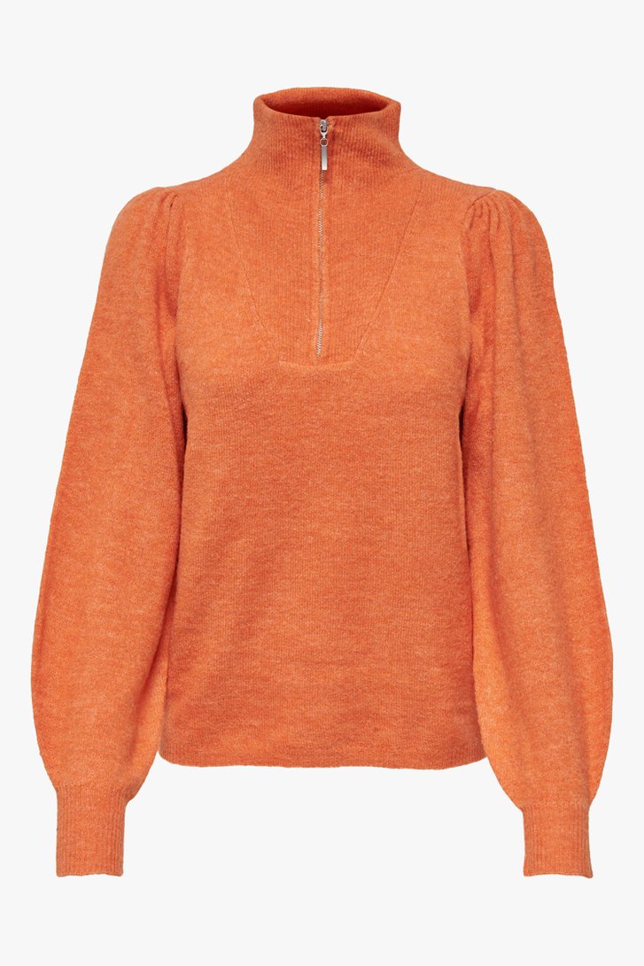 Oranje trui met rits van JDY voor Dames