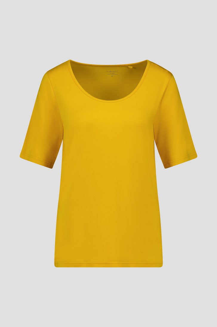 Oranjegeel T-shirt met korte mouwen van Liberty Island voor Dames