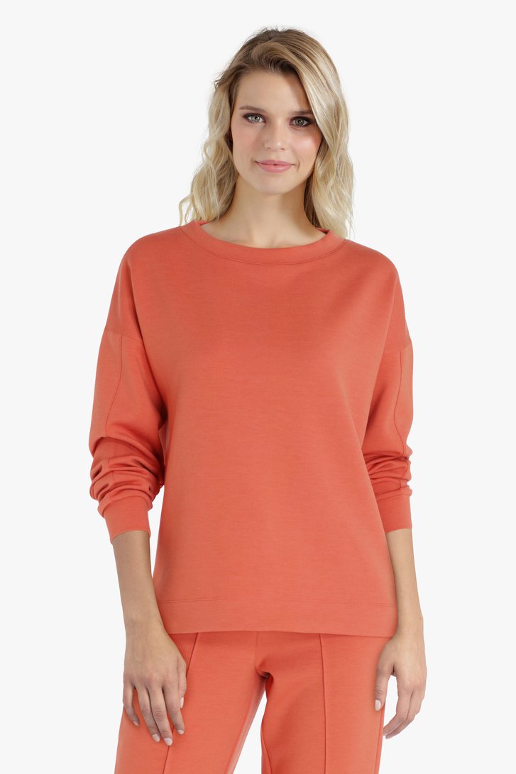 Oranjeroze trui van Liberty Island homewear voor Dames
