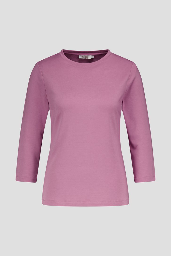 Oudroze T-shirt met 3/4 mouwen van Liberty Loving nature voor Dames