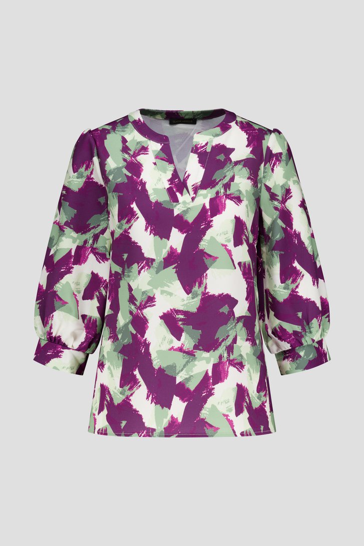 Paars-groene blouse  van Claude Arielle voor Dames
