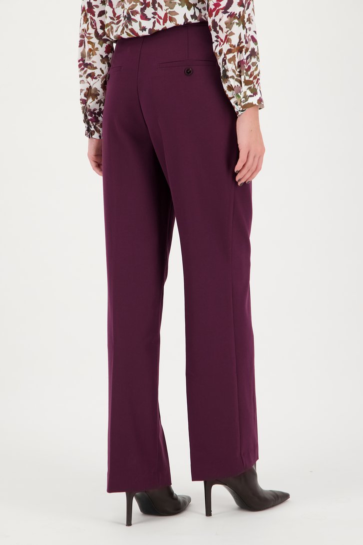 Paarse broek - straight fit van D'Auvry voor Dames