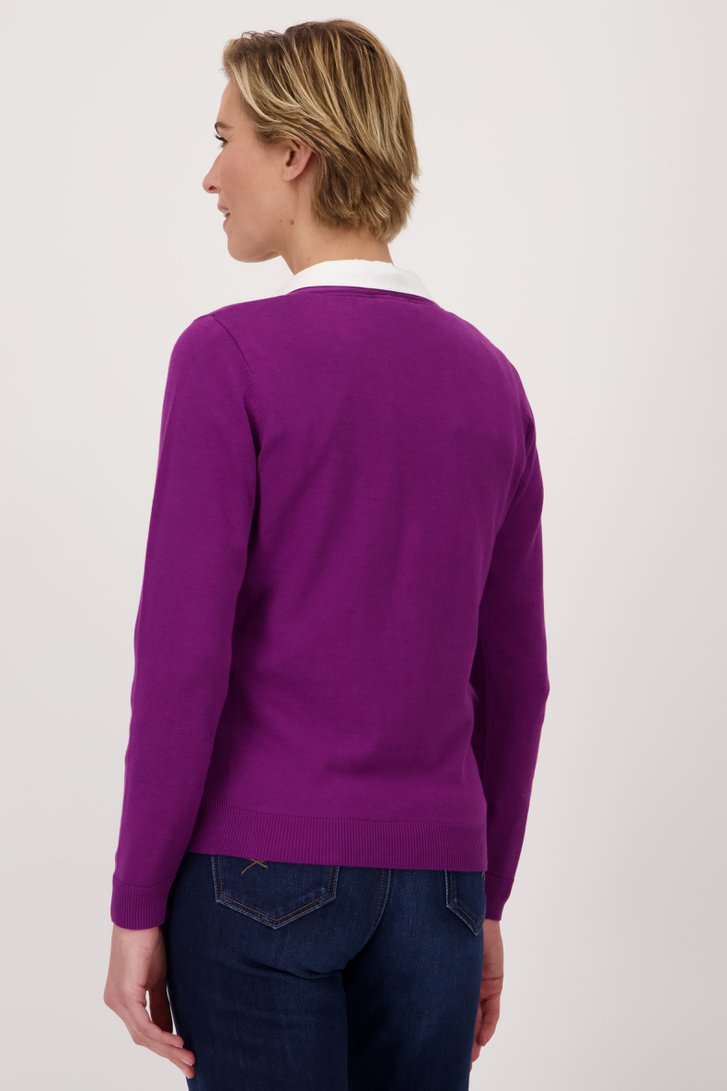 Paarse cardigan van Claude Arielle voor Dames