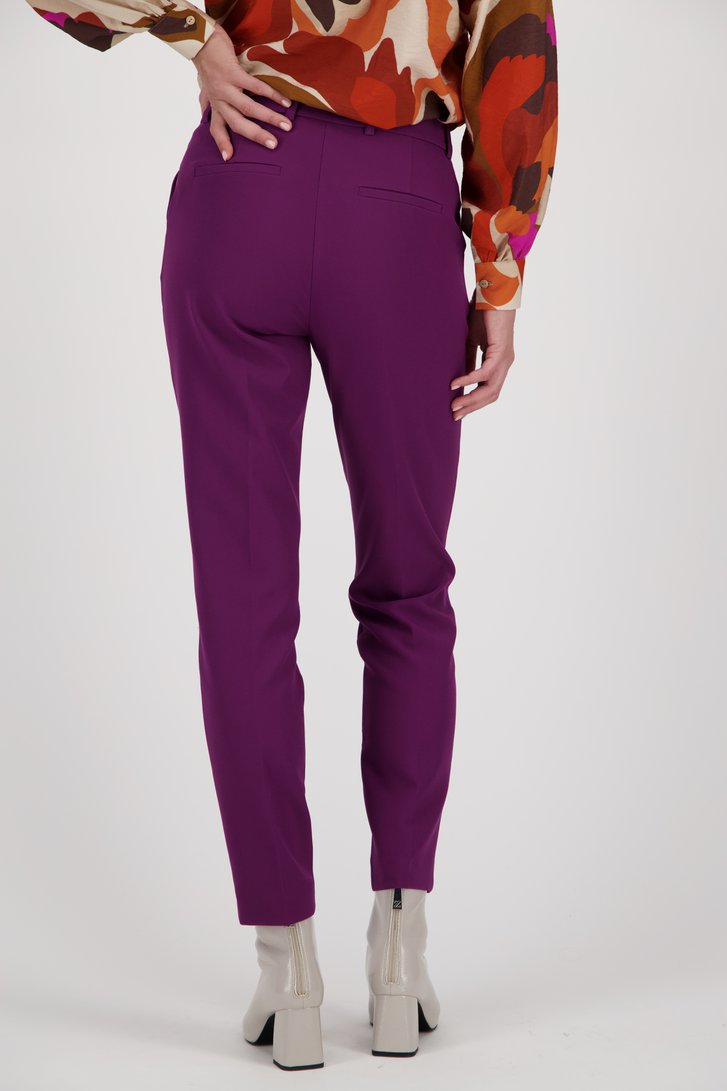 Paarse geklede broek van Geisha voor Dames