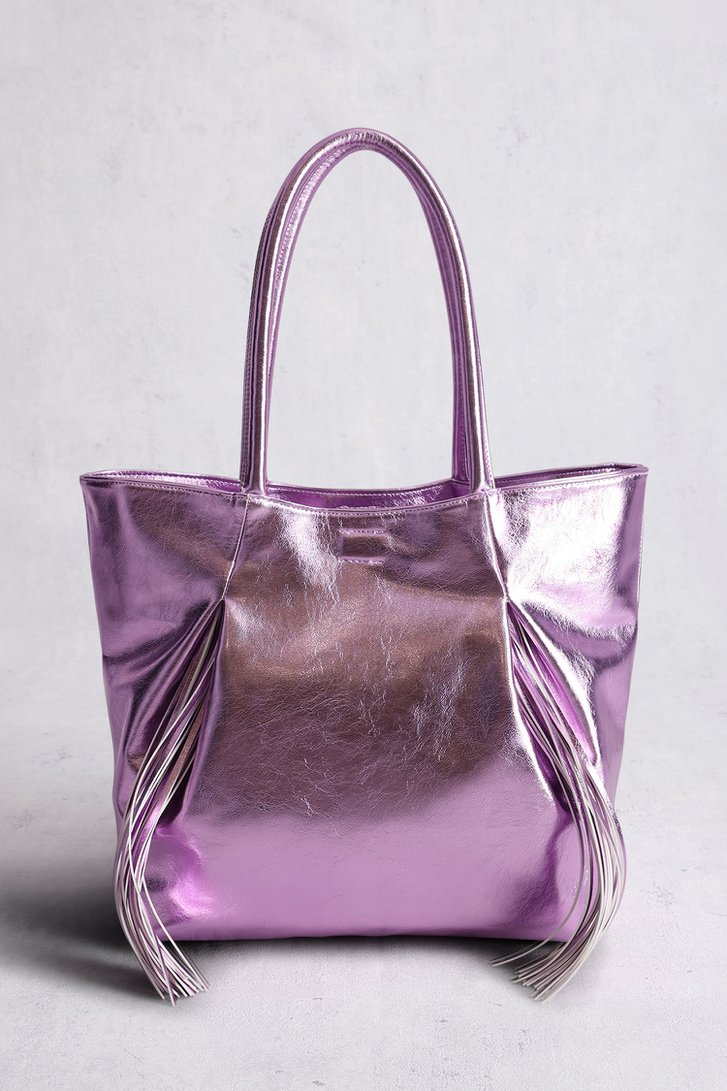 Paarse metallic handtas van Louise voor Dames