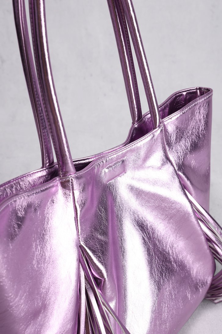 Paarse metallic handtas van Louise voor Dames