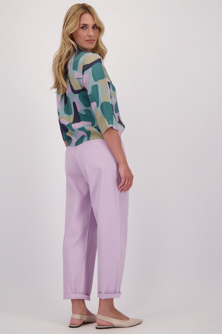 Le dos de Pantalon 7/8 lilas de Libelle pour Femmes