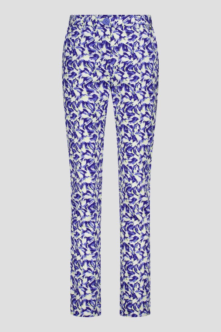 Pantalon à imprimé bleu et blanc de Claude Arielle pour Femmes